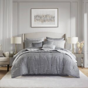 Royce 10 Piece Luxury Jacquard Comforter Set from Madison Park in  Grey. Royce 10 Piece Luxury Jacquard Comforter Set from Madison Park in  Grey. Royce 10 Piece Luxury Jacquard Comforter Set from Madison Park in  Grey. Royce 10 Piece Luxury Jacquard Comforter Set from Madison Park in  Grey. Royce 10 Piece Luxury Jacquard Comforter Set from Madison Park in  Grey.
