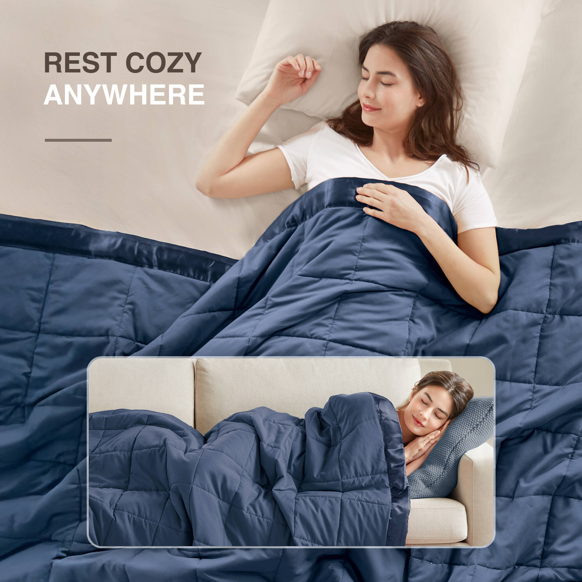 Windom Lightweight Down Alternative Blanket with Satin Trim