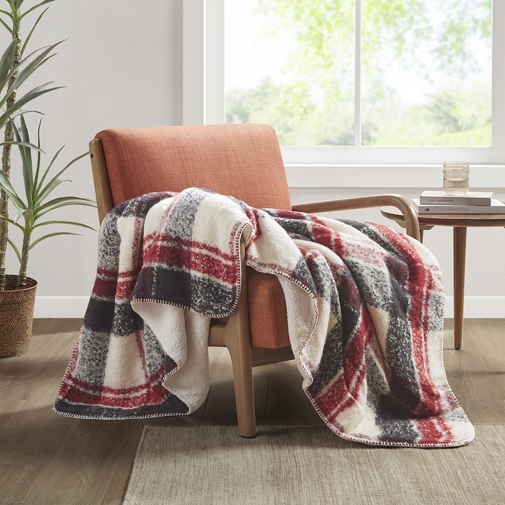 Bloomington Faux Mohair to Sherpa Throw