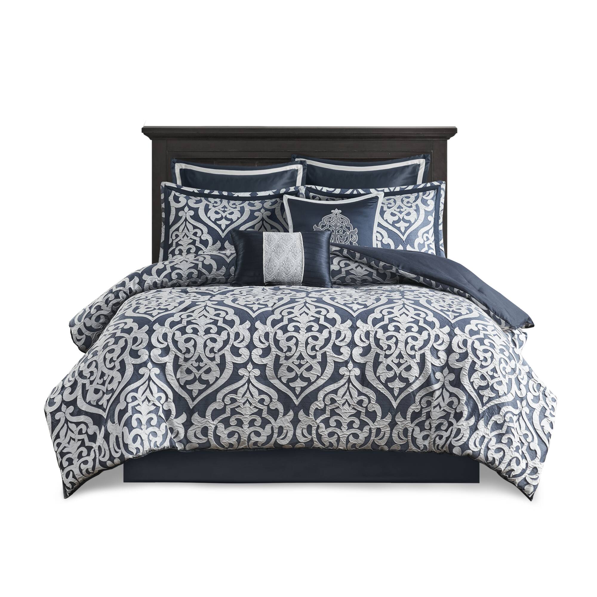 Odette 8 Piece Jacquard Comforter Set