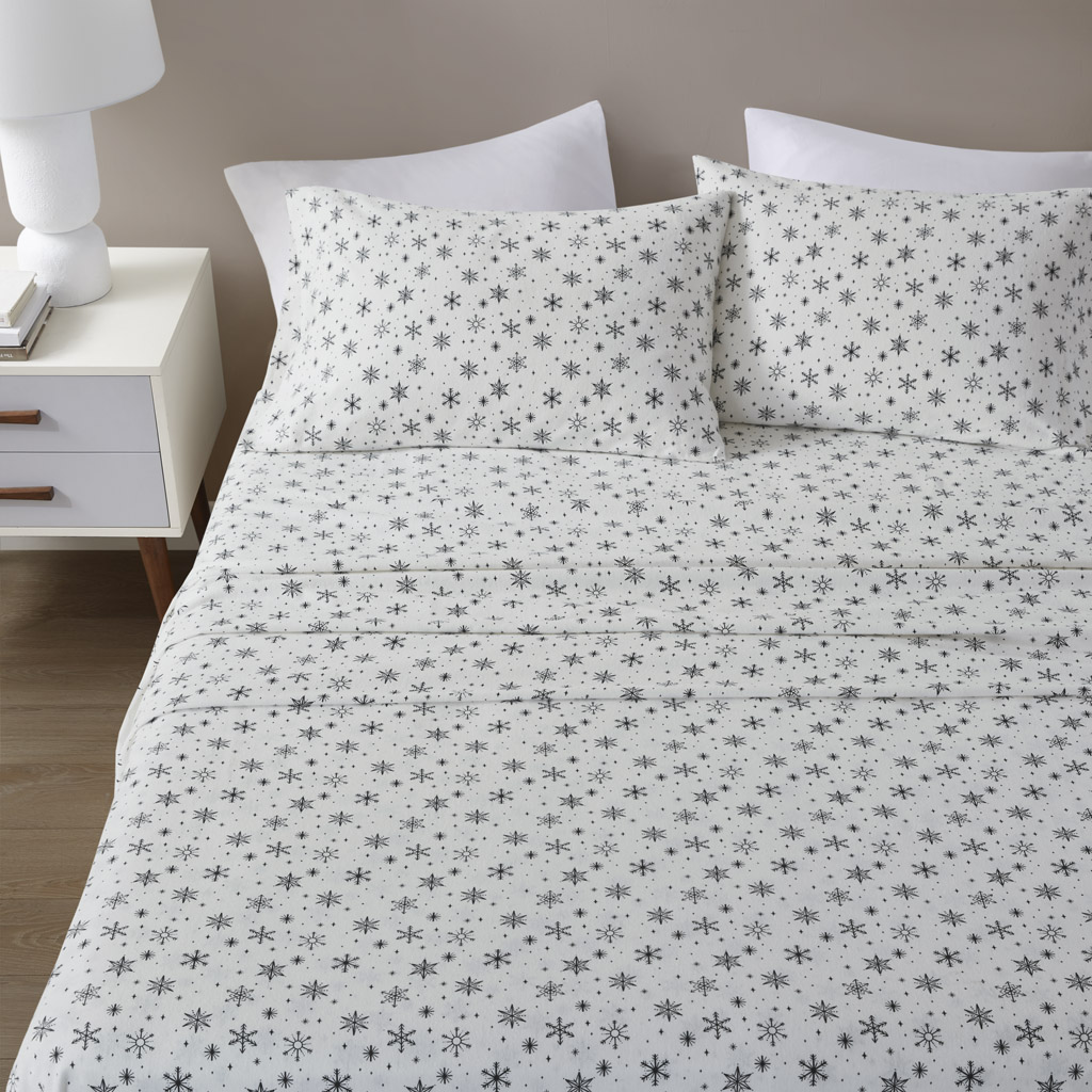Oversized Cotton Flannel 4 Piece Sheet Set