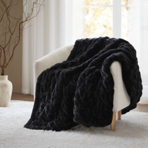 Ruched Fur Throw from Madison Park in  Black. Ruched Fur Throw from Madison Park in  Black. Ruched Fur Throw from Madison Park in  Black. Ruched Fur Throw from Madison Park in  Black. Ruched Fur Throw from Madison Park in  Black.