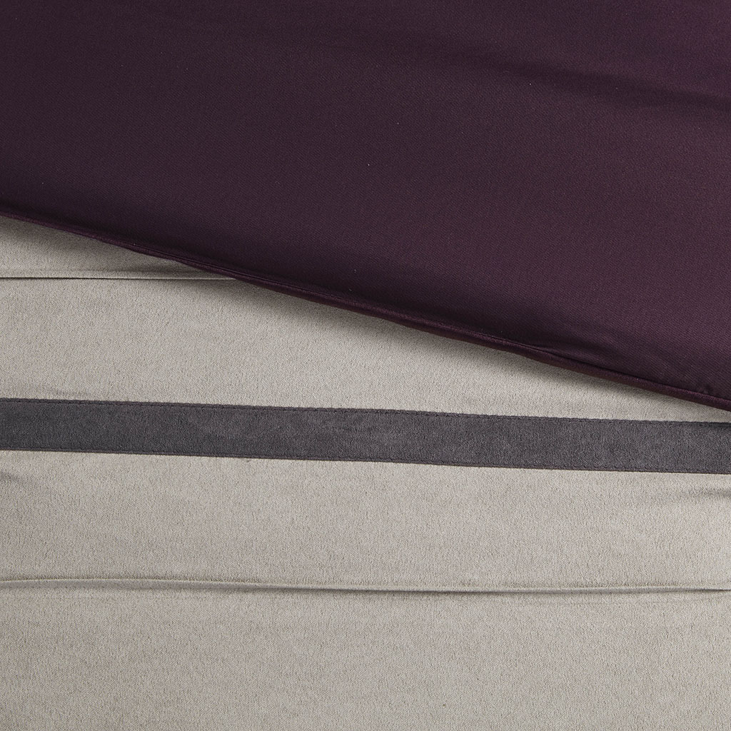 Palmer 7 Piece Pieced Faux Suede Comforter Set