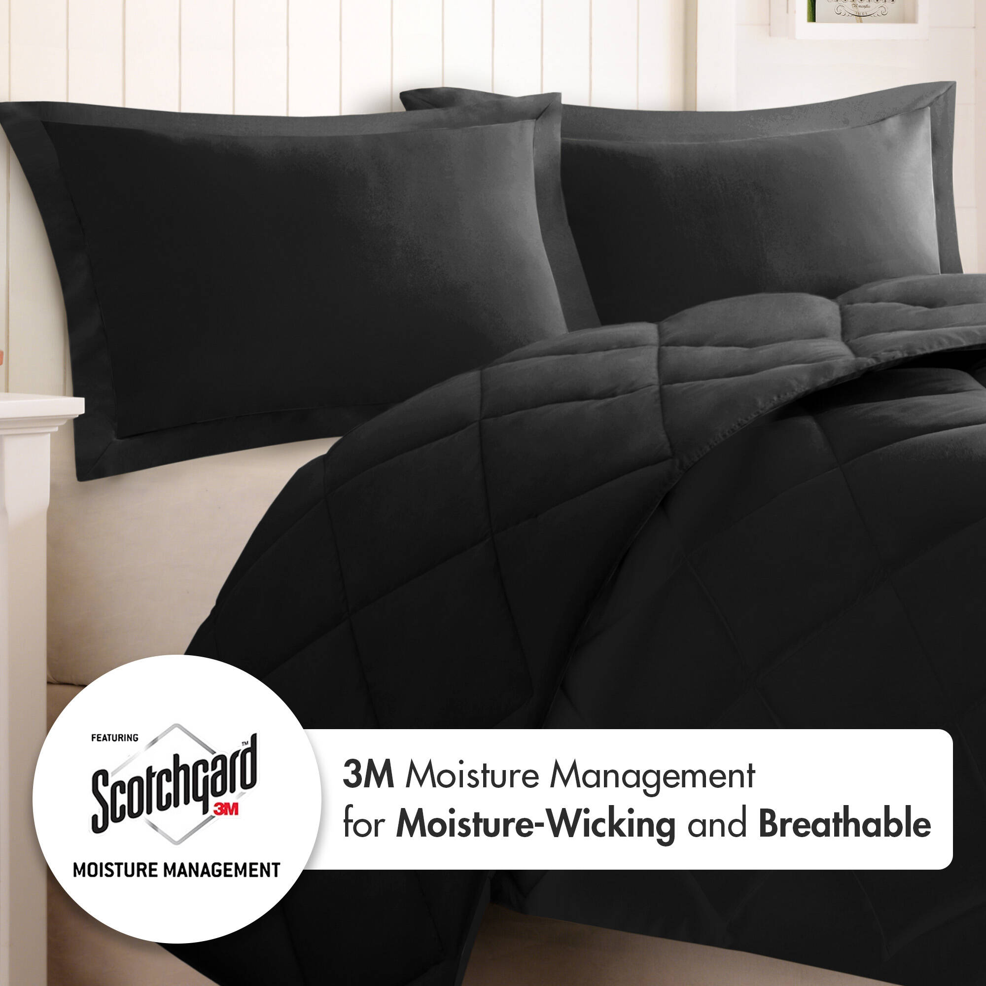 Larkspur 3M Scotchgard Reversible Down Alt Comforter Set