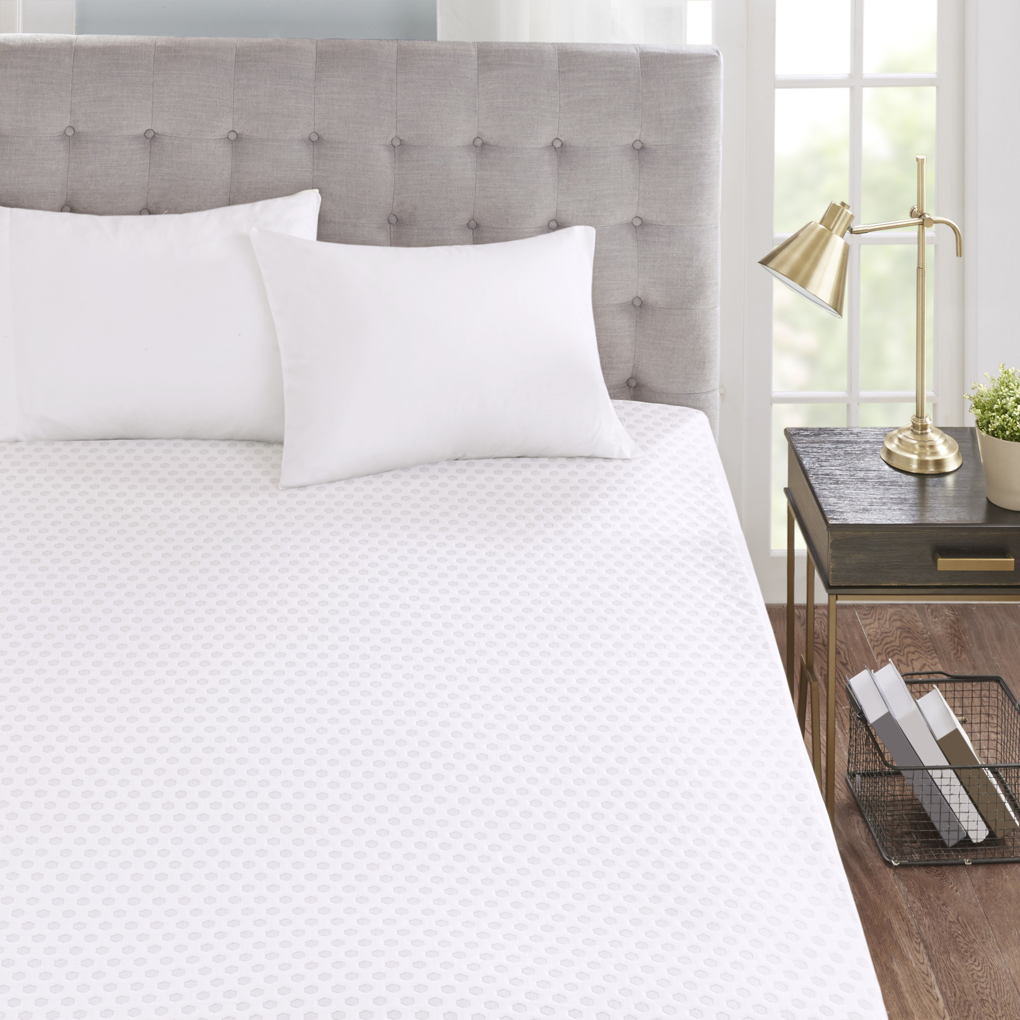 Hypoallergenic 3″ Cooling Gel Memory Foam Mattress Topper with Removable Cooling Cover