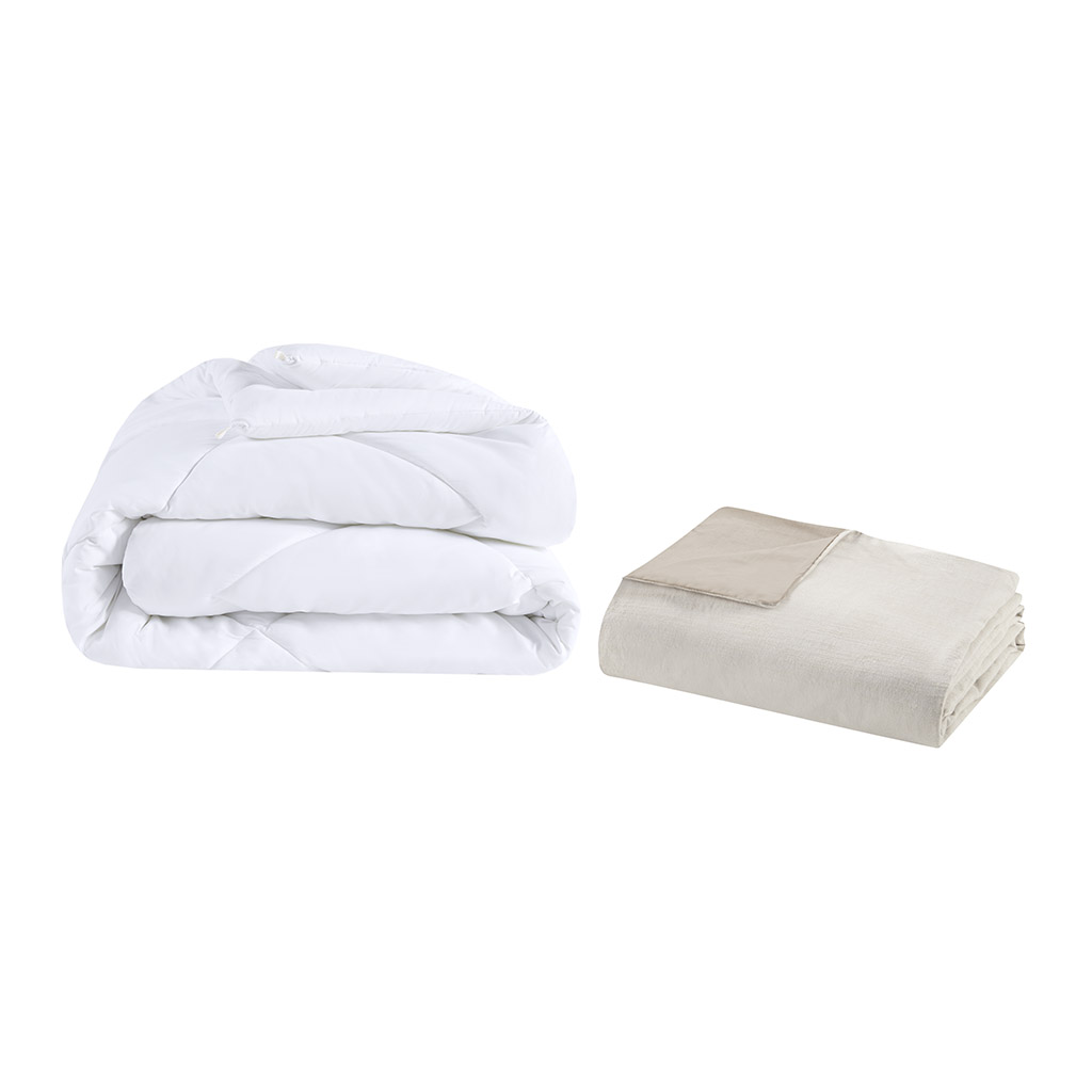Dover 5 PC Organic Cotton Oversized Comforter Cover Set w/removable insert