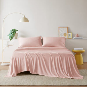 Cotton Blend Jersey Knit All Season Sheet Set from Intelligent Design in  Blush. Cotton Blend Jersey Knit All Season Sheet Set from Intelligent Design in  Blush. Cotton Blend Jersey Knit All Season Sheet Set from Intelligent Design in  Blush. Cotton Blend Jersey Knit All Season Sheet Set from Intelligent Design in  Blush. Cotton Blend Jersey Knit All Season Sheet Set from Intelligent Design in  Blush.