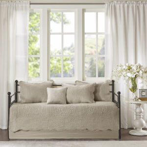 Tuscany 6 Piece Reversible Scalloped Edge Daybed Cover Set from Madison Park in  Khaki. Tuscany 6 Piece Reversible Scalloped Edge Daybed Cover Set from Madison Park in  Khaki. Tuscany 6 Piece Reversible Scalloped Edge Daybed Cover Set from Madison Park in  Khaki. Tuscany 6 Piece Reversible Scalloped Edge Daybed Cover Set from Madison Park in  Khaki. Tuscany 6 Piece Reversible Scalloped Edge Daybed Cover Set from Madison Park in  Khaki.