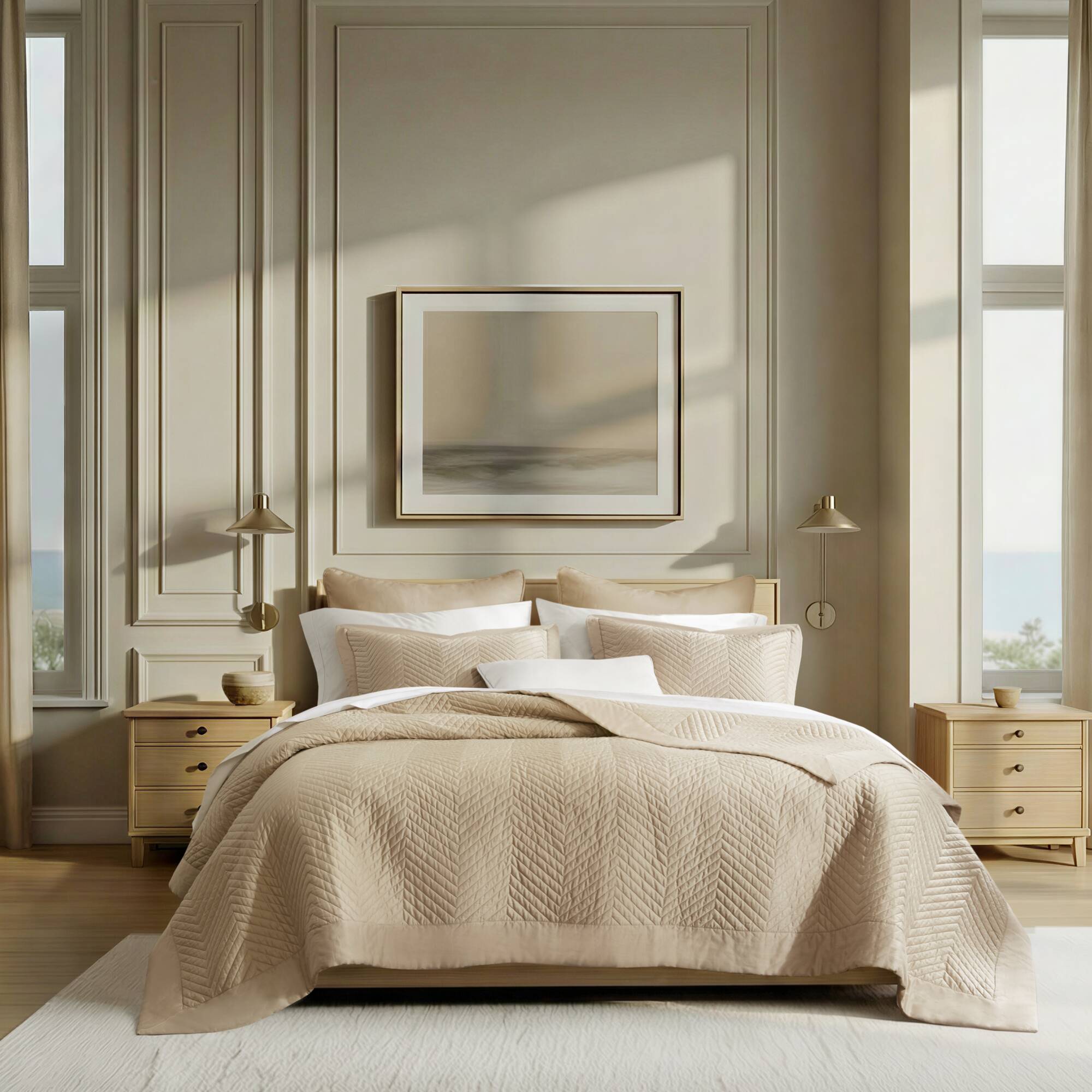Liam Hotel 3 Piece Cotton Quilt Set