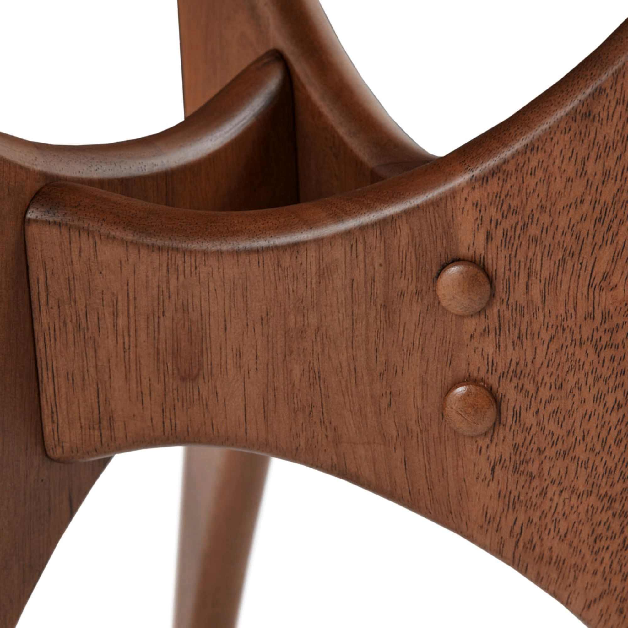 Blaze Organic Triangular Wood Coffee Table with Sculptural Base
