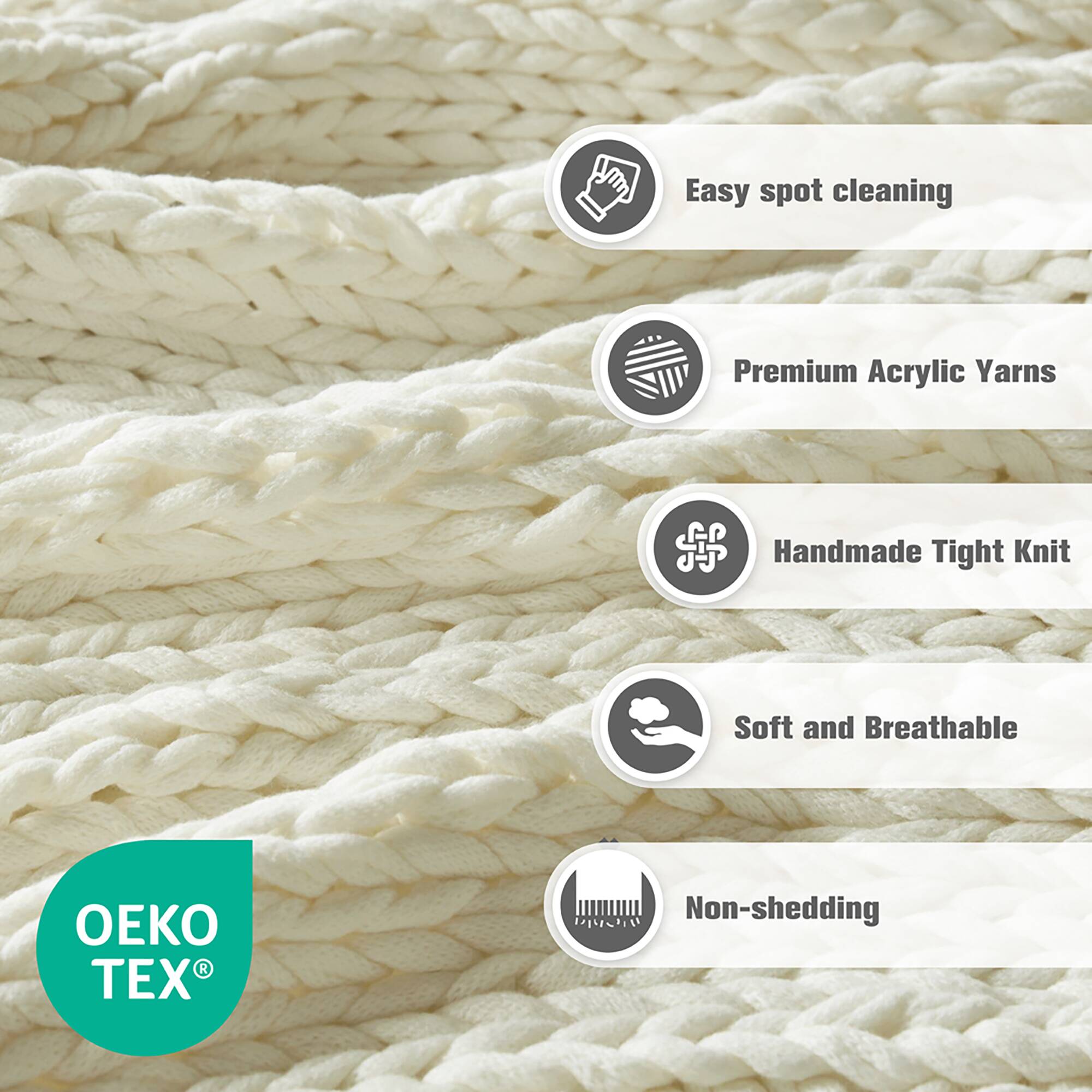 Chunky Double Knit Handmade Throw Blanket