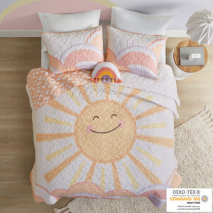 Dawn Reversible Sunshine Printed Cotton Quilt Set with Throw Pillow from Urban Habitat Kids in  Yellow/Coral. Dawn Reversible Sunshine Printed Cotton Quilt Set with Throw Pillow from Urban Habitat Kids in  Yellow/Coral. Dawn Reversible Sunshine Printed Cotton Quilt Set with Throw Pillow from Urban Habitat Kids in  Yellow/Coral. Dawn Reversible Sunshine Printed Cotton Quilt Set with Throw Pillow from Urban Habitat Kids in  Yellow/Coral. Dawn Reversible Sunshine Printed Cotton Quilt Set with Throw Pillow from Urban Habitat Kids in  Yellow/Coral.