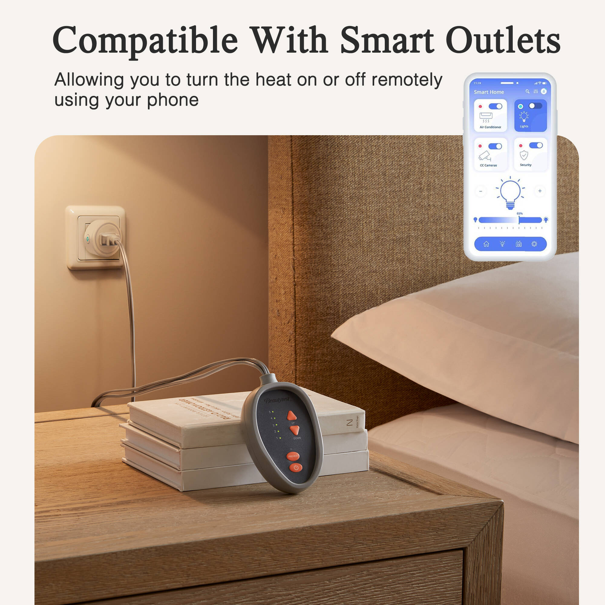 Cotton Blend Heated Mattress Pad