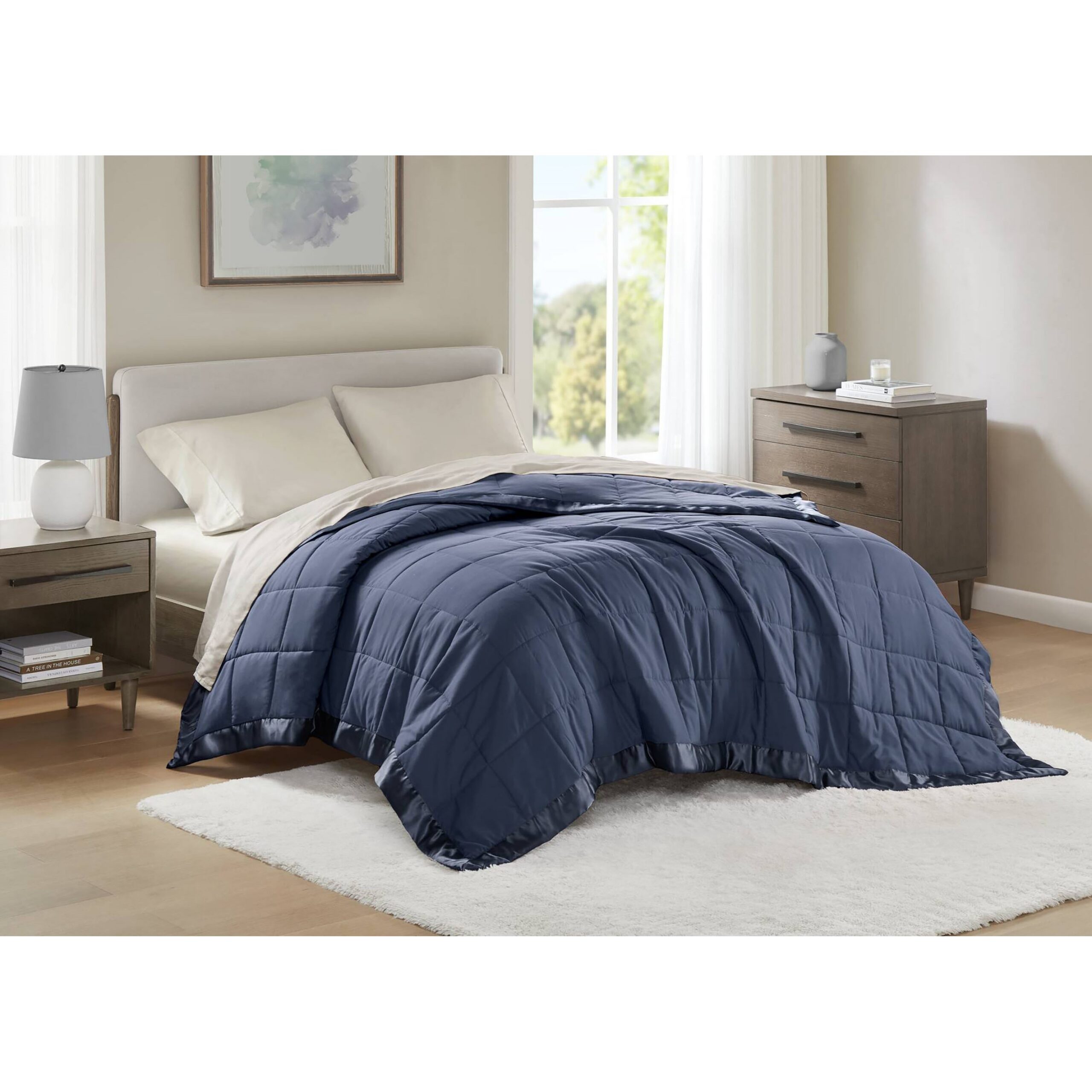 Windom Lightweight Down Alternative Blanket with Satin Trim