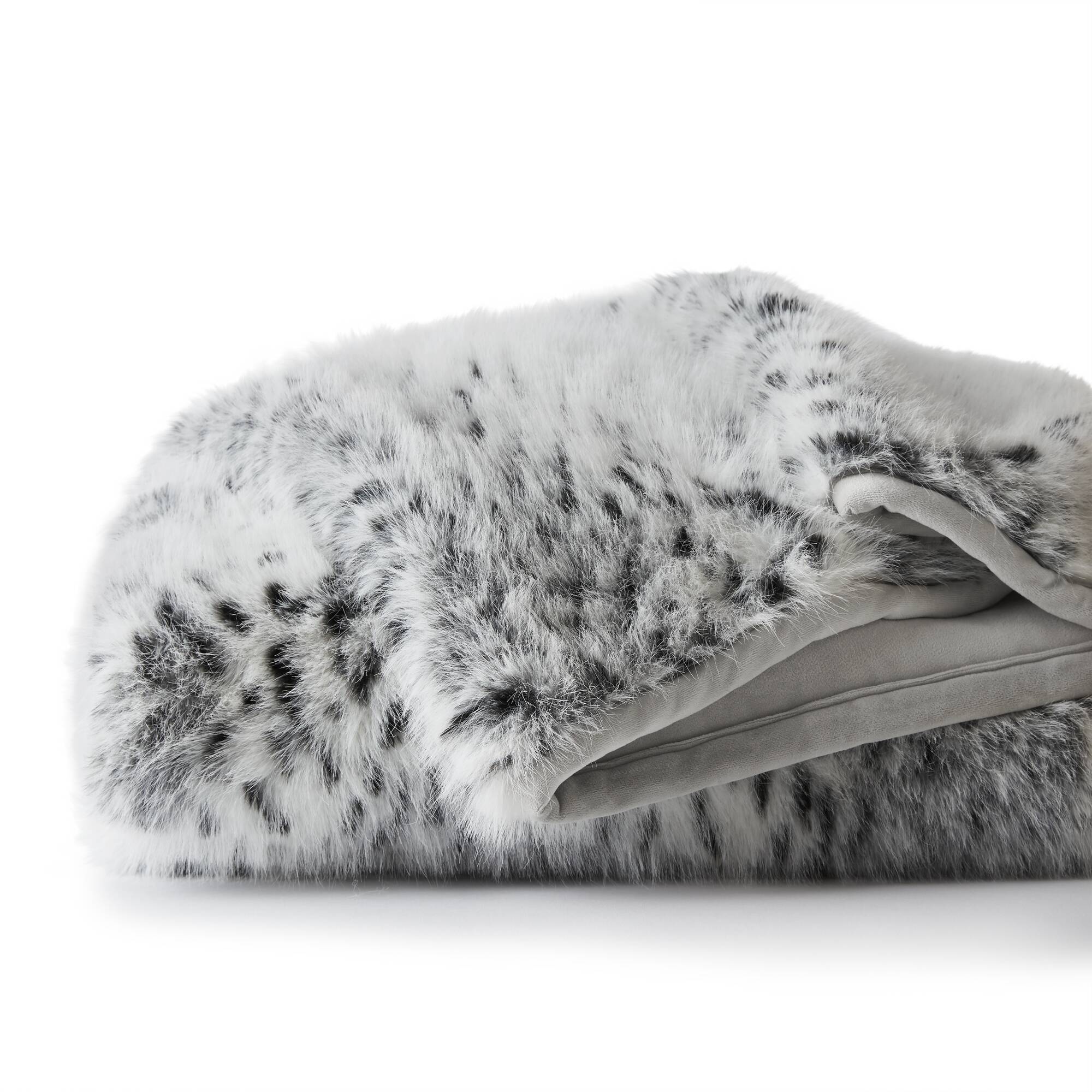 Botswana Animal Print Faux Fur Throw Blanket