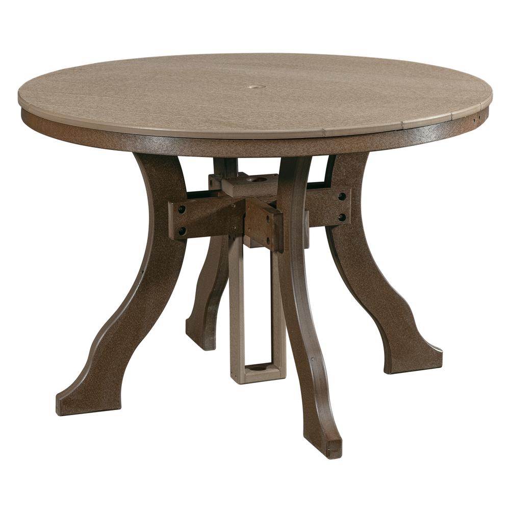 Five Piece Round Dining Height Dining Set in Weatherwood