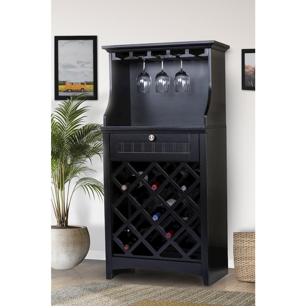 Wine Cabinet in Black