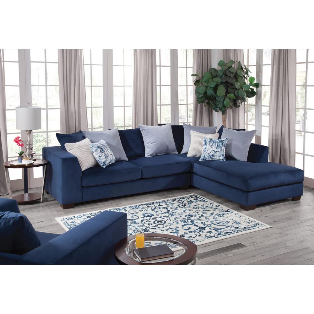 American Furniture L Shaped Sectional Sofa with 8 Back Pillows and 4 Accent Pillows