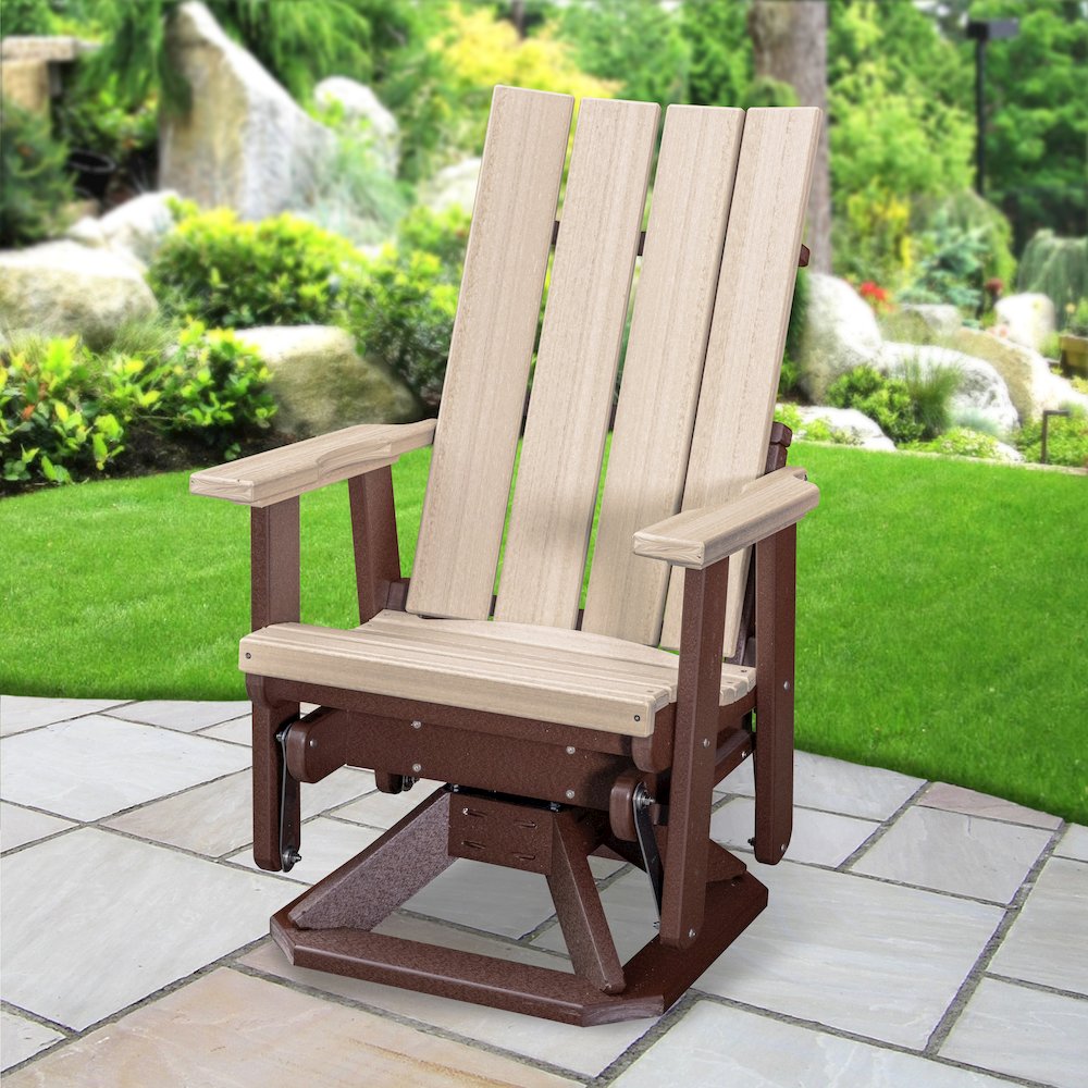 Brandon Swivel Glider in Birchwood on a Tudor Brown Base