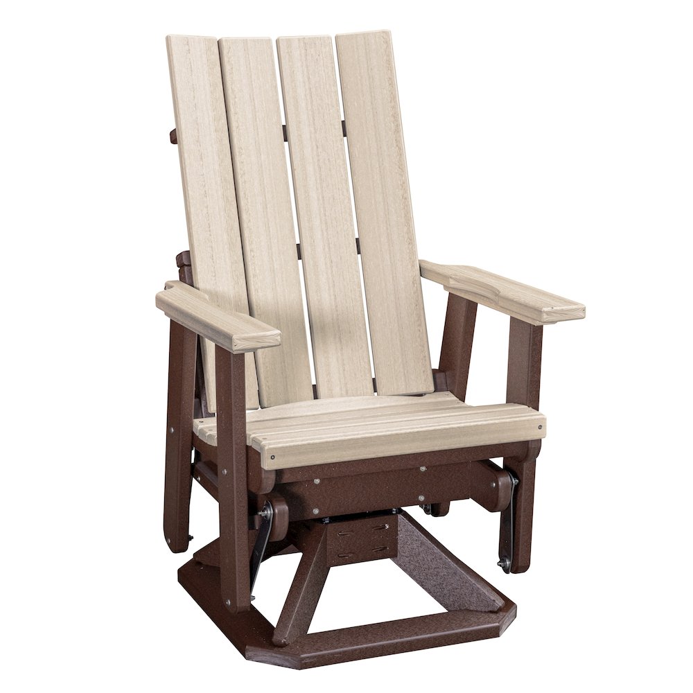 Brandon Swivel Glider in Birchwood on a Tudor Brown Base