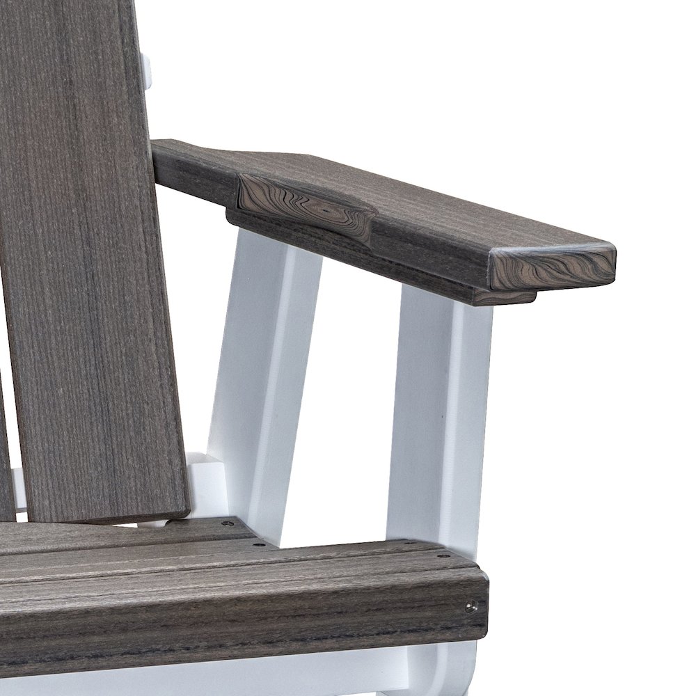 Brandon Swivel Glider in Coastal Gray on a White Base