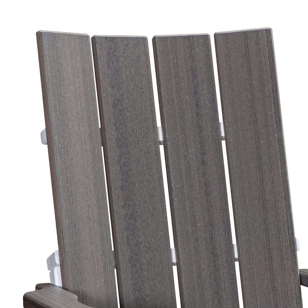 Brandon Swivel Glider in Coastal Gray on a White Base