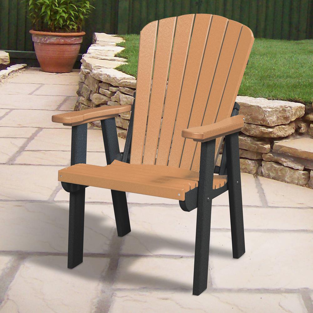 OS Home and Office Model 511CBK Fan Back Chair in Cedar with a Black Base
