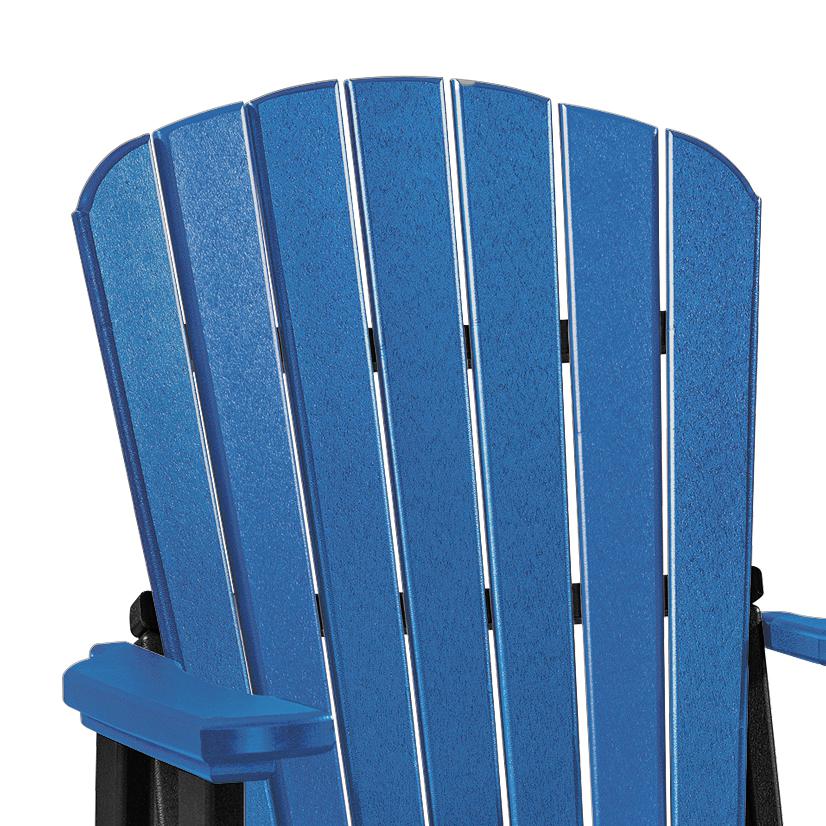 OS Home and Office Model 510BBK Fan Back Swivel Glider in Blue with a Black Base