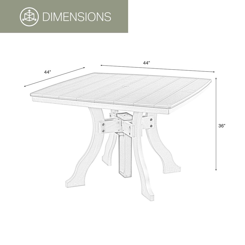 Five Piece Square Dining Height Dining Set in Weatherwood with a Black Base