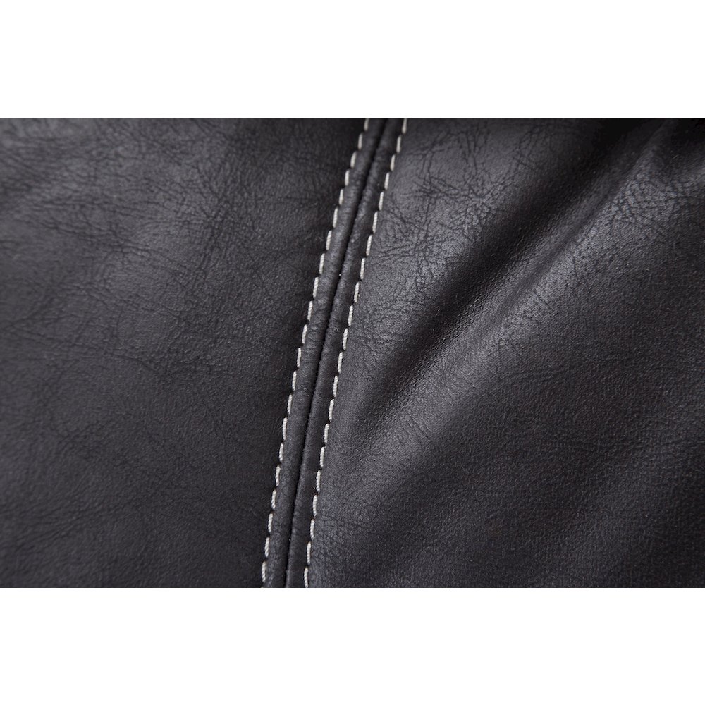 Vegan Leather Armchair with Matching Ottoman