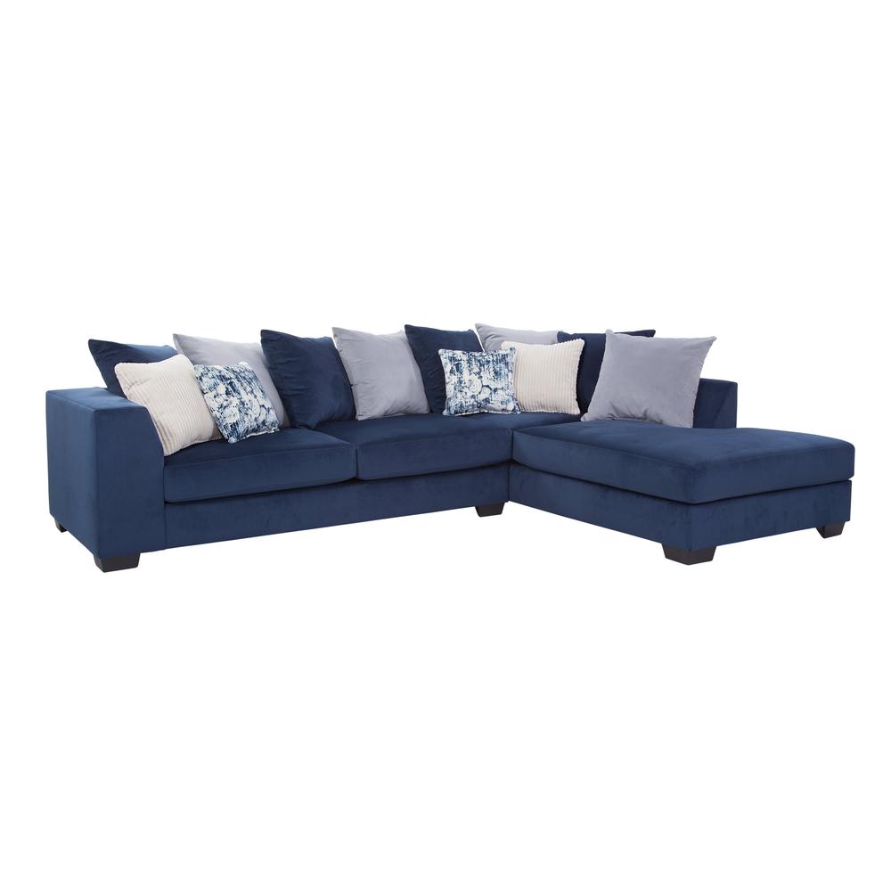 American Furniture L Shaped Sectional Sofa with 8 Back Pillows and 4 Accent Pillows