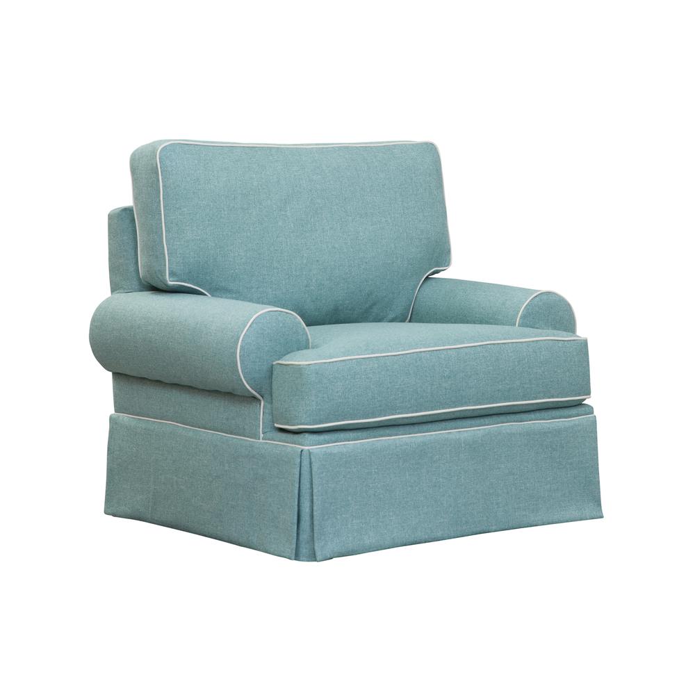 American Furniture Classics Coastal Aqua Series Upholstered Arm Chair