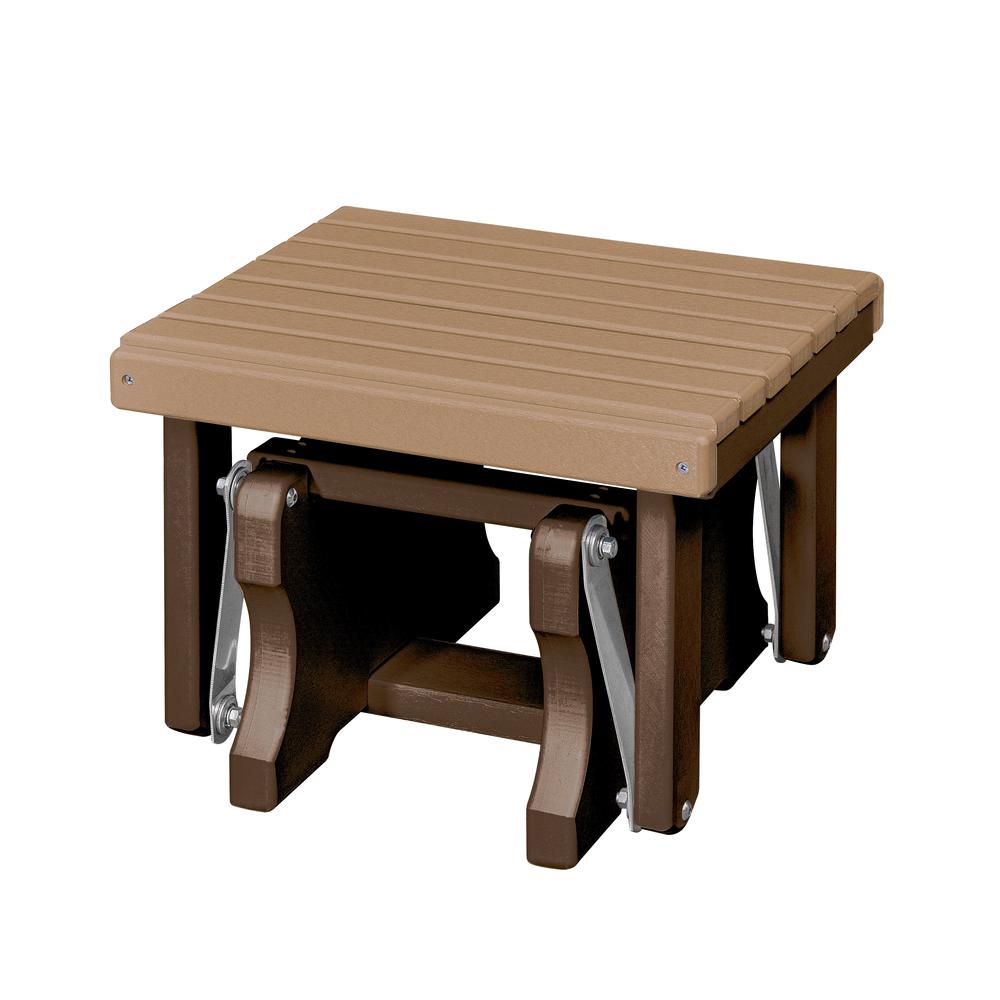 Gliding Ottoman in Cedar and Tudor Brown