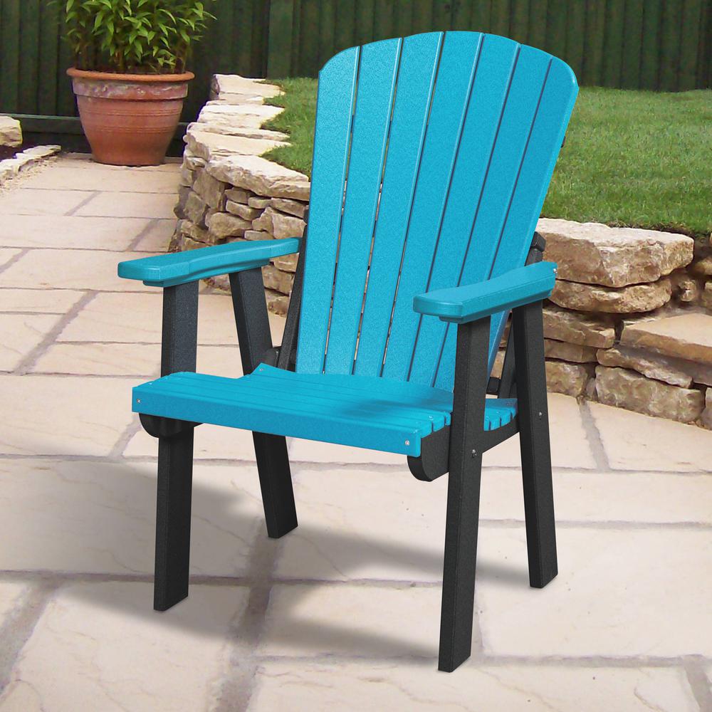OS Home and Office Model 511ARB Fan Back Chair in Aruba Blue with a Black Base