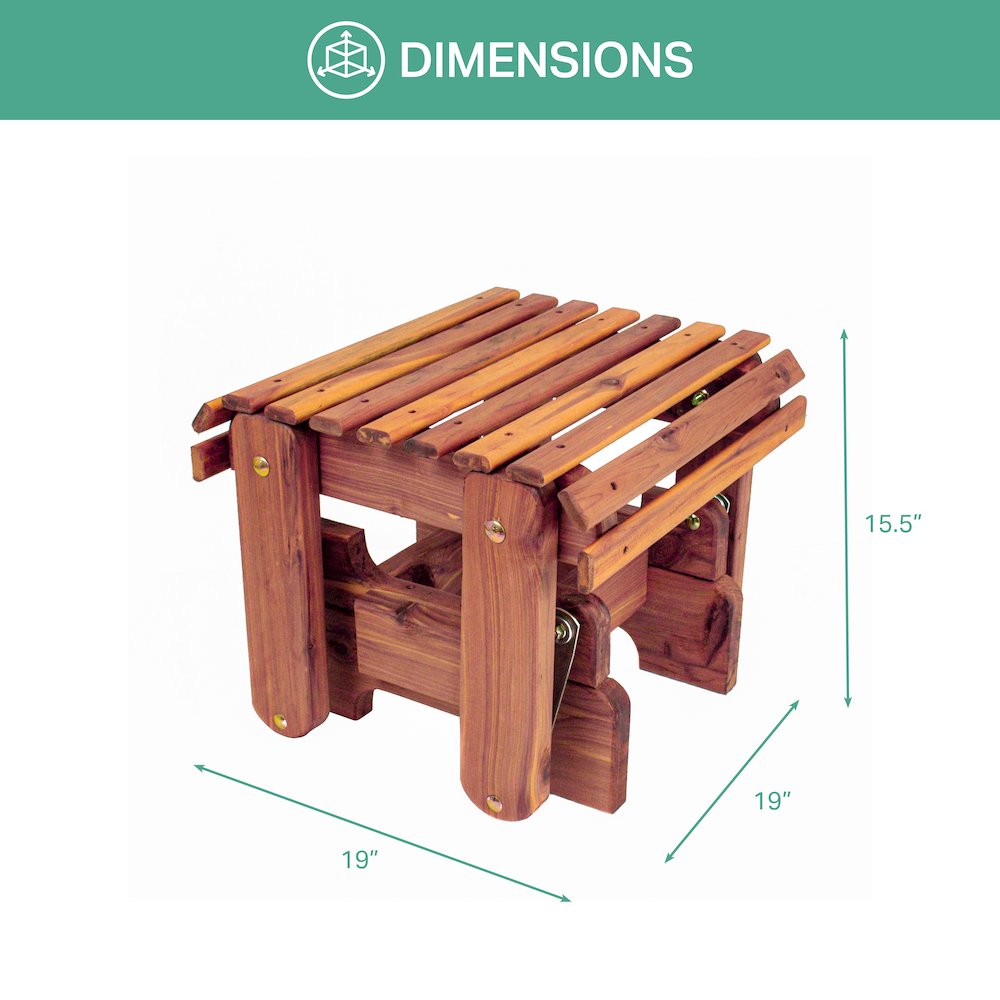 Cedar Gliding Ottoman