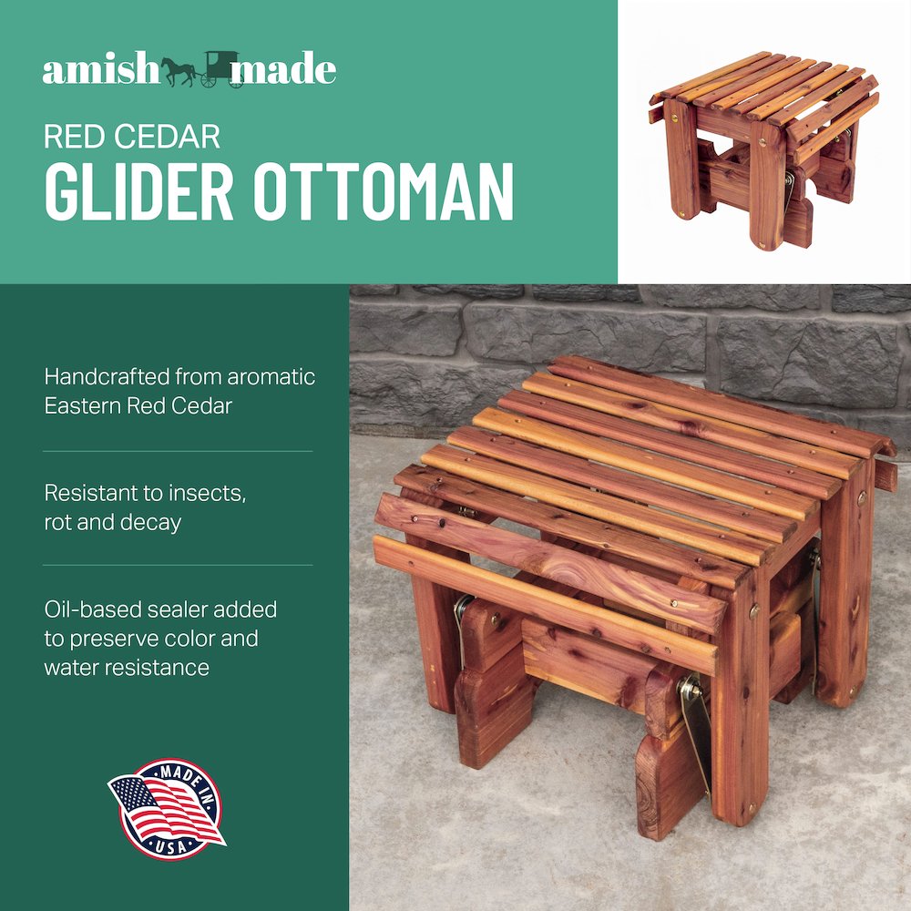 Cedar Gliding Ottoman