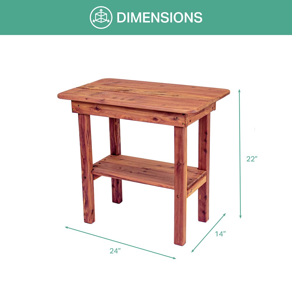 Cedar Rectangle Side Table