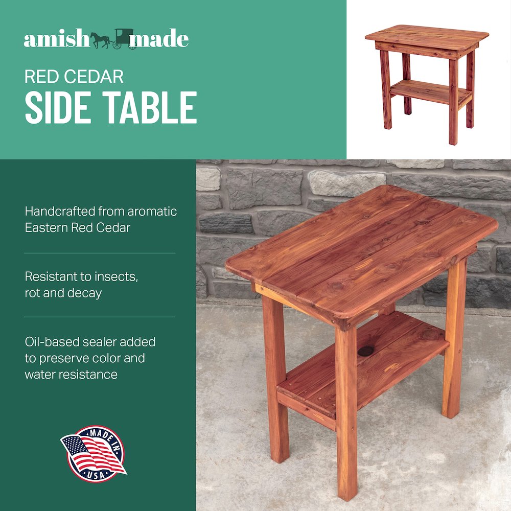 Cedar Rectangle Side Table