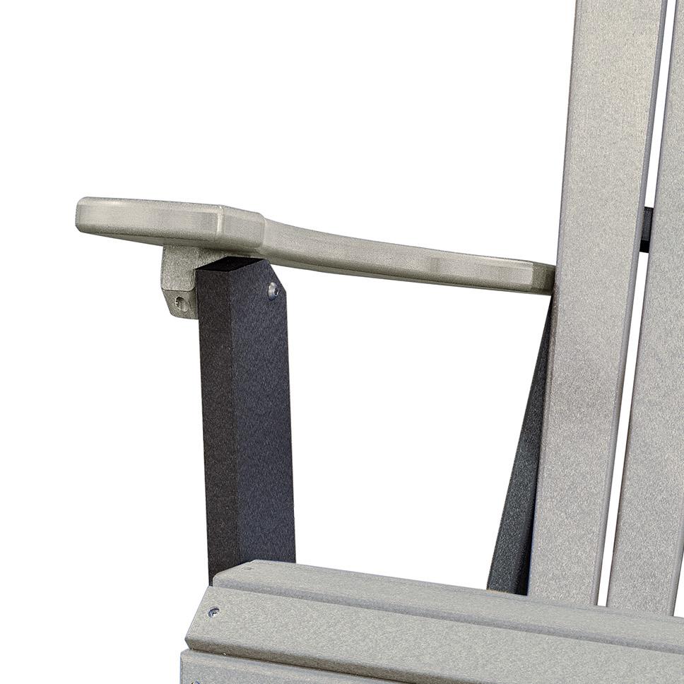 Fan Back Folding Adirondack Chair Made in the USA- Light Gray