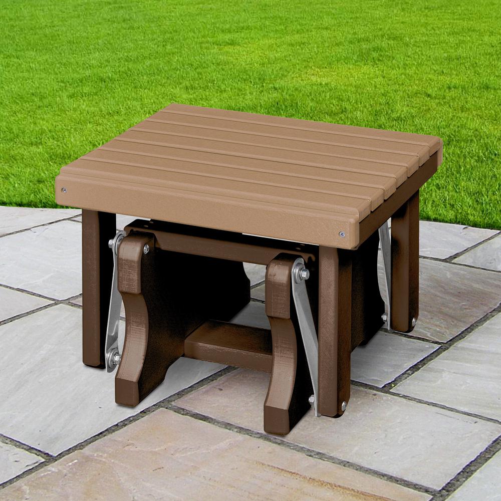 Gliding Ottoman in Cedar and Tudor Brown