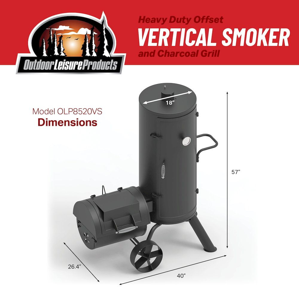Multi Level Vertical Smoker and Charcoal Grill