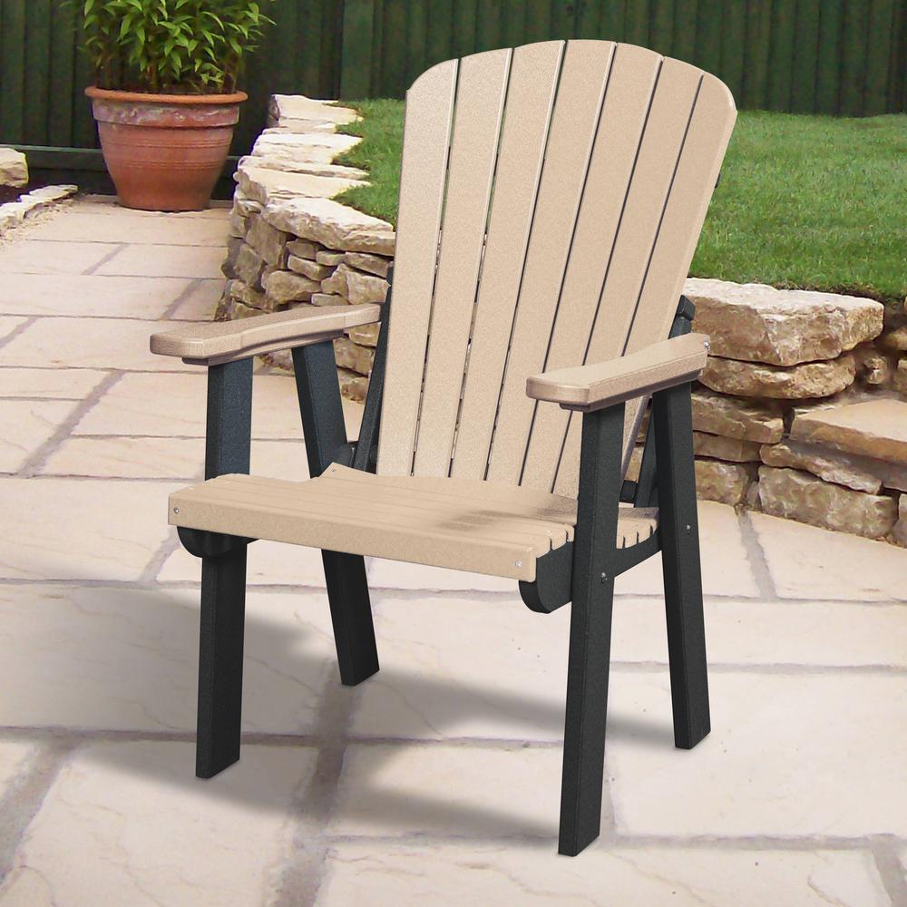 OS Home and Office Model 511WWBK Fan Back Chair in Weatherwood with a Black Base