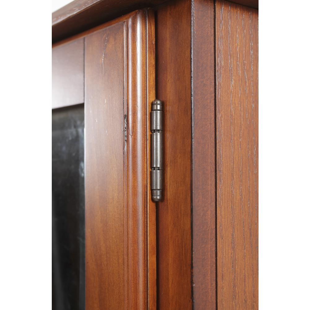 8 Gun Cabinet with locking tempered glass door and locking drop down door.