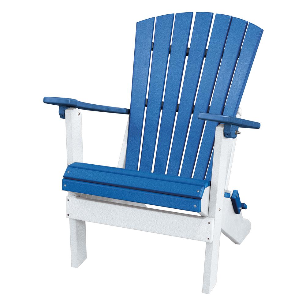 Fan Back Folding Adirondack Chair Made in the USA- Blue
