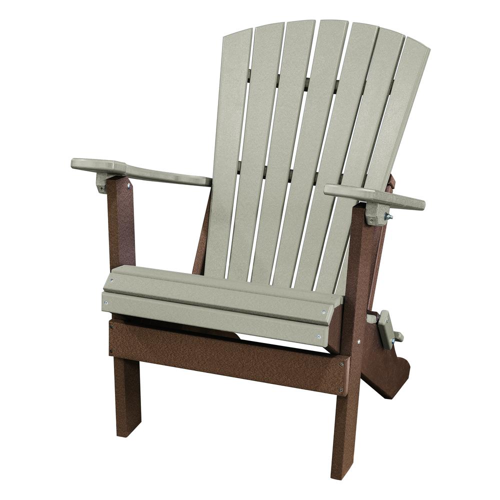 Fan Back Folding Adirondack Chair Made in the USA- Weatherwood