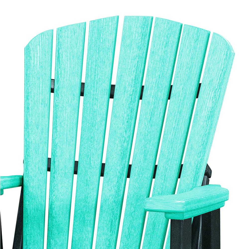Double Glider with Center Table in Aruba Blue and Black
