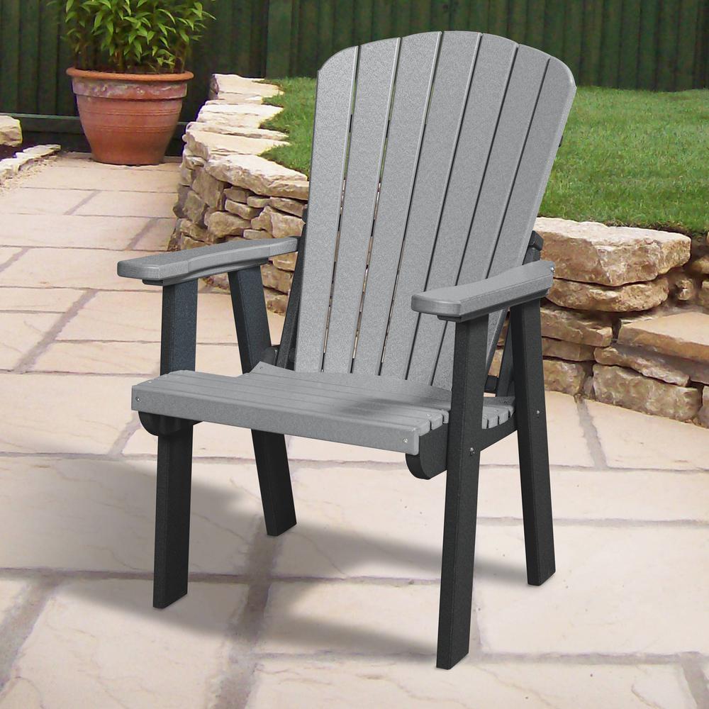 OS Home and Office Model 511LGB Fan Back Chair in Light Grey with a Black Base