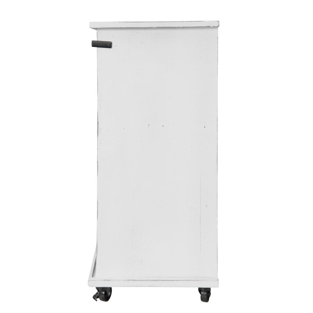 Sliding Barn Door Storage Cabinet with Five Spacious Shelves
