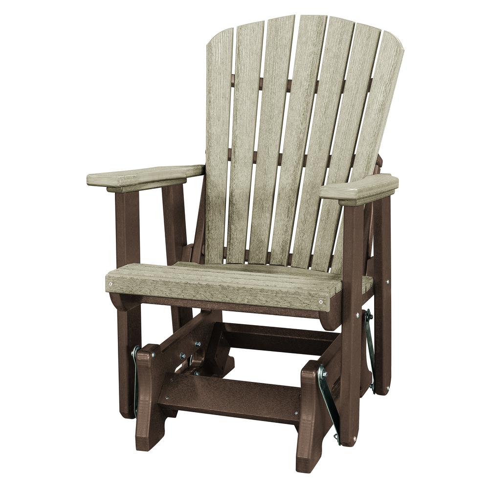 Fan Back Glider Made in the USA- Weatherwood