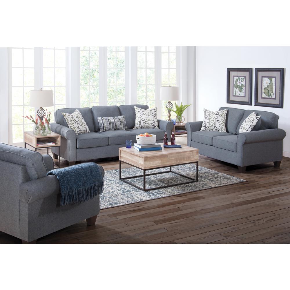 American Furniture Classics Sofa with Rolled Arms and 3 Accent Pillows